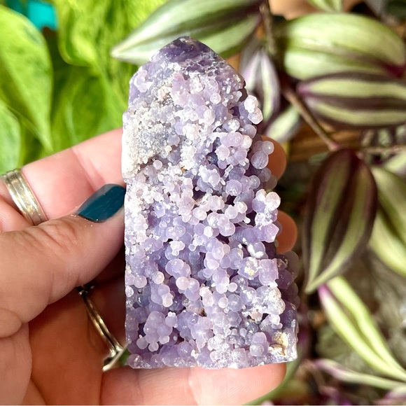 🍇Indonesian Botryoidal Grape Agate Crystal Tower Point🍇 - Picture 3 of 5